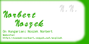 norbert noszek business card